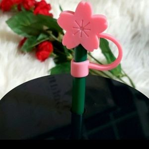 A PAIR OF STARBUCKS SAKURA STRAW TOPPER SET